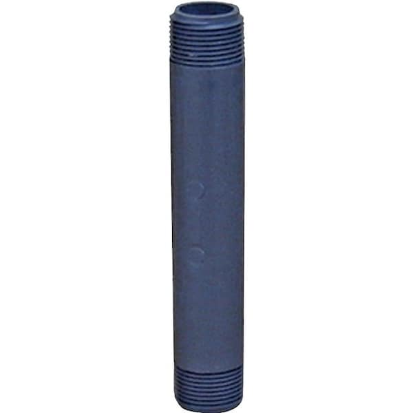 Genova Products LASCO 205120BC Pipe Nipple, 1/2 in, NPT, PVC, Gray, SCH 80 Schedule, 12 in L 383120D - main