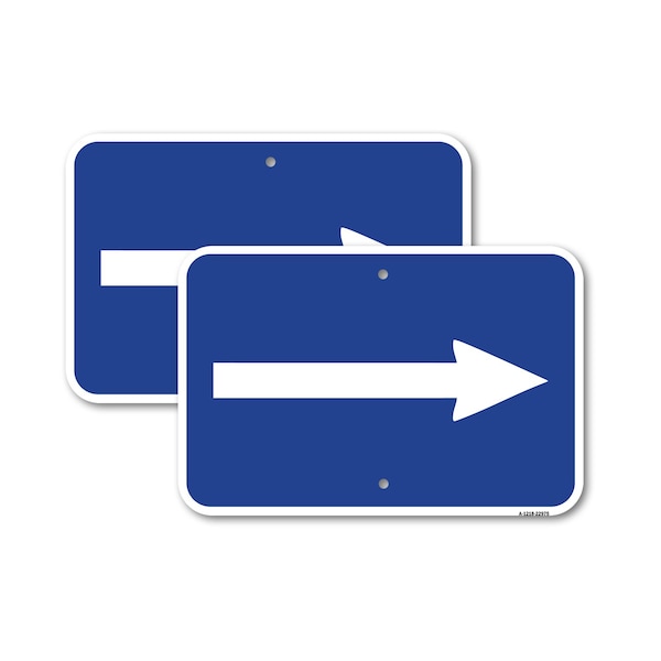 Signmission Right Arrow Symbol, 18'' X 24'' 2 Signs, Heavy Gauge Aluminum, 2PK A-1824-2PACK-22975 - main