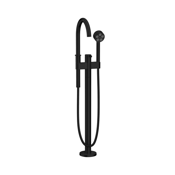 Axor ONE Freestanding Tub Filler Trim with 1.75 GPM Handshower in Matte Black 48441671 - main