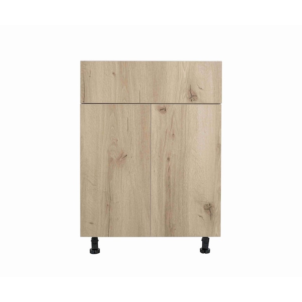 Cambridge Radiance 30 in. W x 24 in. D x 34.50 in. H Ready to Assemble Slab Base Kitchen Cabinet in Light Oak SA-B30-LO-KIT - main