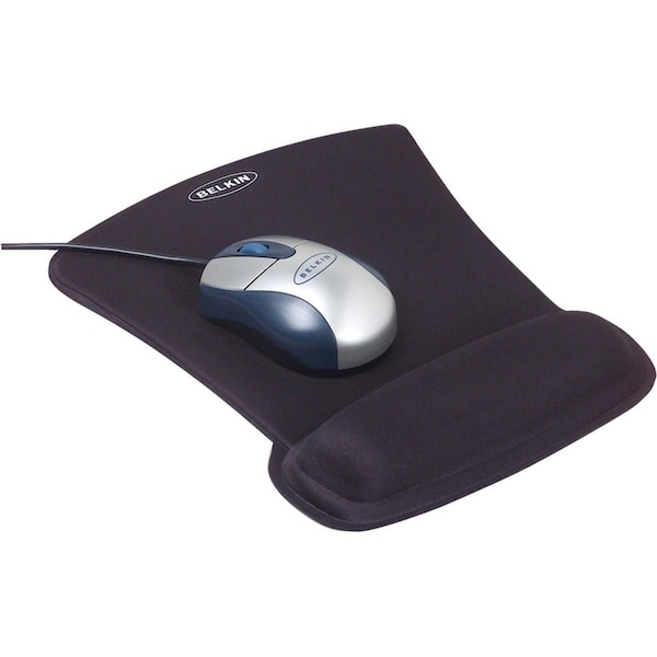 Belkin BLACK WAVE REST GEL FILLED CUSHION MOUSE PAD W/ WRIST REST F8E262-BLK - main