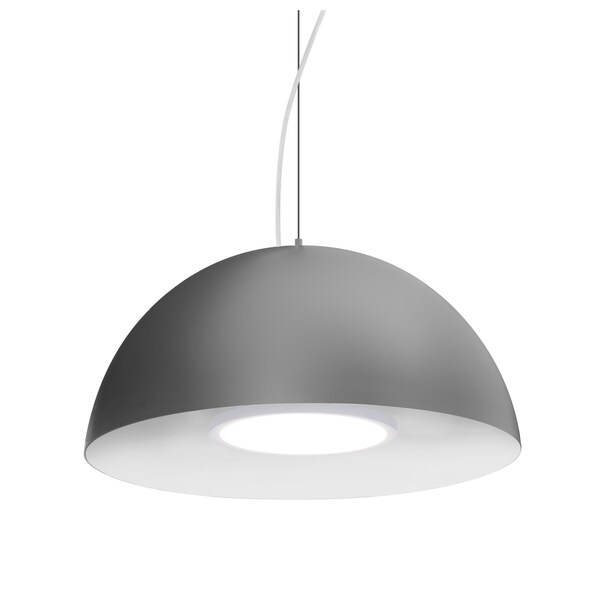 Besa Lighting Flux Cable Pendant, Silver/White, Satin Nickel Finish, 1x23W LED 1KX-FLUX-LED-SN - main
