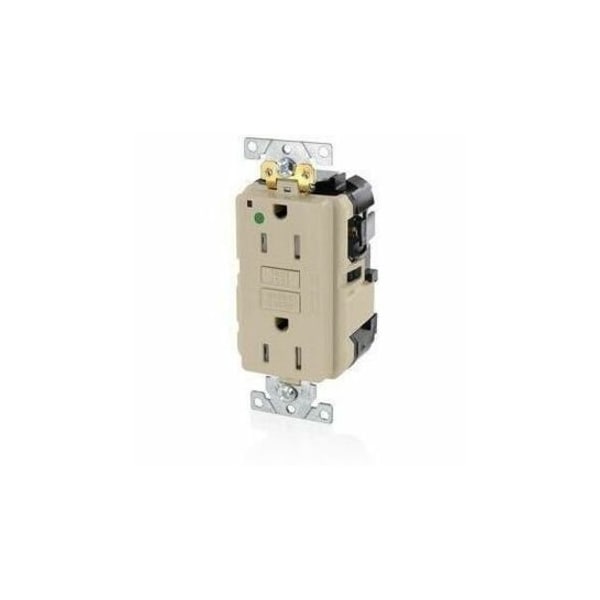 Leviton Lev-Lok GFCI 15A TR HG/PI Ivory MGFT1-HGI - main