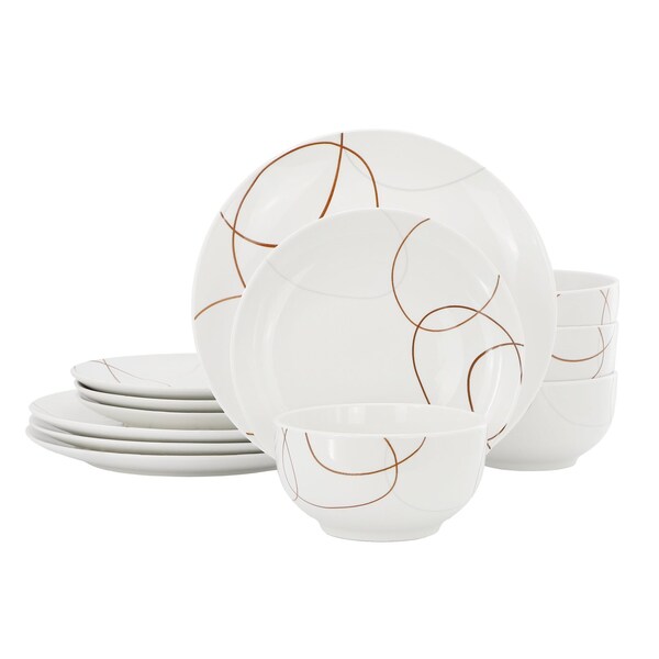 Elama Sydney 12 Piece Porcelain Dinnerware Set, Service for 4 750123741M - main