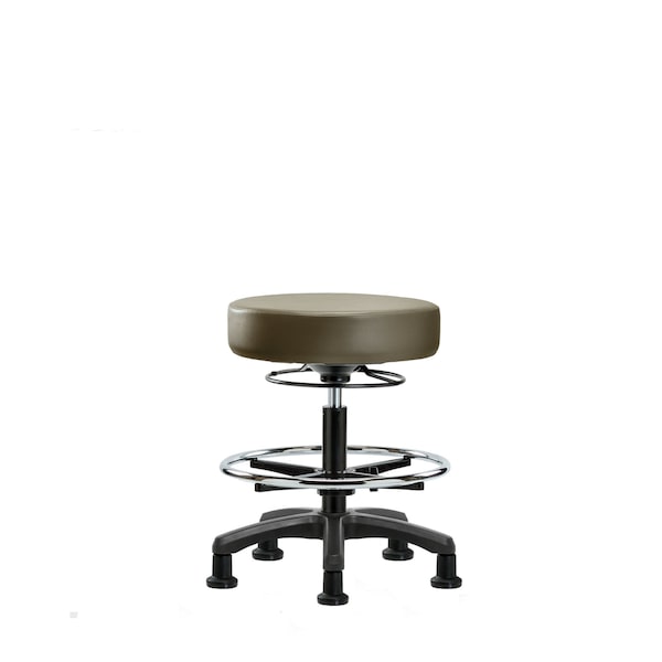 Blue Ridge Ergonomics Vinyl Mini-Stool, Med Bench, CF, Glides, Taupe BR-VMBMS-RG-CF-RG-8809 - main