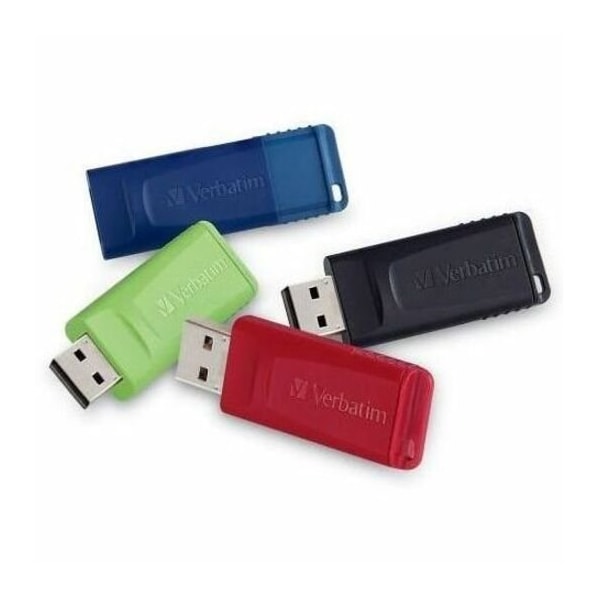 Verbatim Microban 16GB Store 'n' Go USB Flash Drive - 4pk - Red, Green, Blue, Black 99123 - main