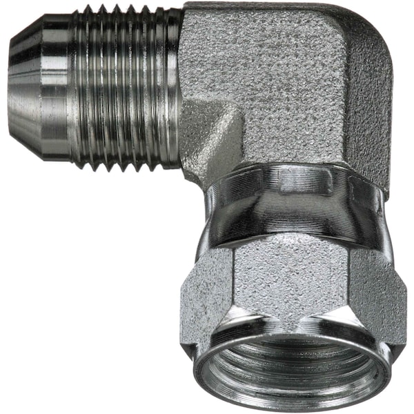 Gates Male JIC 37 Flare to Female JIC 37 Flare Swivel - 90 SAE to SAE G60422-0505 - main