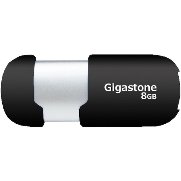 Gigastone 8GB Classic USB 2.0 Flash Drive - 8 GB - USB 2.0 - White, Black - 5 Year Warranty GS-Z08GCNBL-R - main