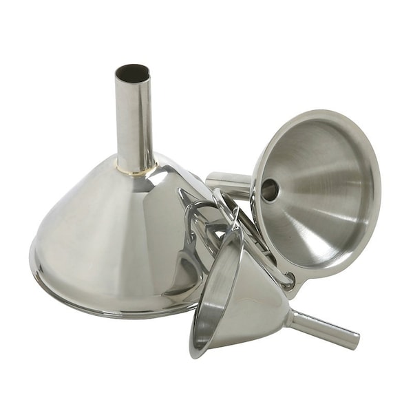 Norpro Funnel, 1/4, 3/8, 1/2 in Spout, Stainless Steel 252 - main
