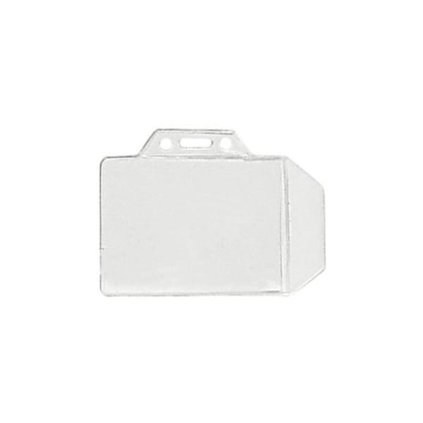 Brady Horizontal Side-Load Badge Holder - 3.12" x 3.5" - Vinyl - 100 / Pack - Clear 1840-1000 - main