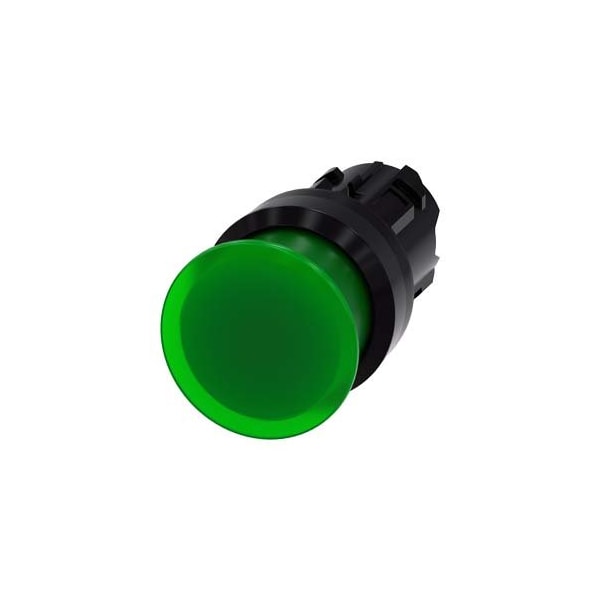Siemens Illuminated mushroom pushbutton, 22 mm, round, plastic, green, 30 3SU1001-1AD40-0AA0-ZY11 - main