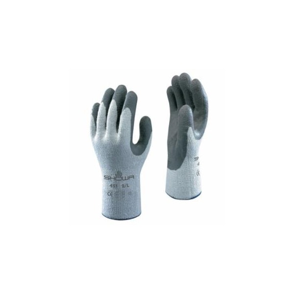Showa 451 Thermal-Insulated Latex Coated Fingertips/Palm Gloves, X-Large, Gray 845-451XL-10 - main