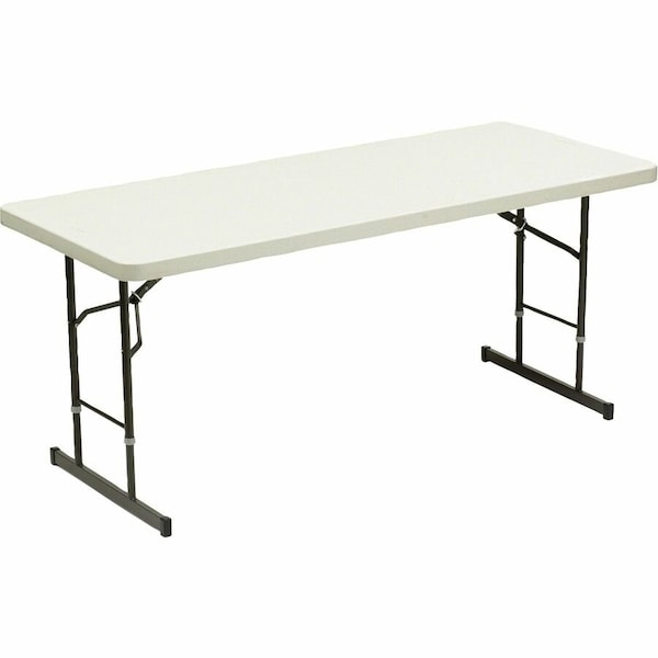 Iceberg IndestrucTable Classic Folding Table, Adjustable Height, Platinum Granite Top, 30 in W x 72 in L 65623 - main