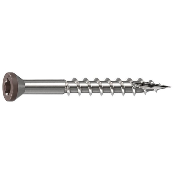 Camo Deck Screw, 0.163 in Thread, 1-5/8 in L, Trim Head, Star Drive, Sharp, Type-17 Point, 316 Stainless Steel 0353000DS - main