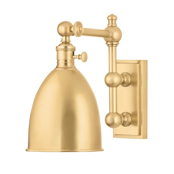Hudson Valley Lighting Roslyn 1 Light Wall Sconce 6 In. Aged Brass 761-AGB - main