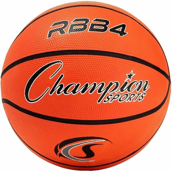 Champion Sports Rubber Sports Ball, For Basketball, No. 6, Intermediate Size, Orange RBB4 - main