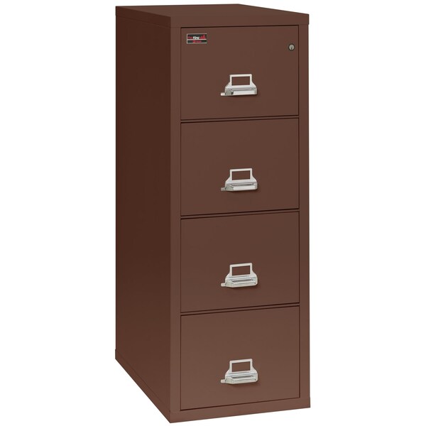 Fireking 4 Drawer, 2 Hr Fire & Impact Rated, Vertical, 31" depth Letter Brown 4-1956-2BR - main