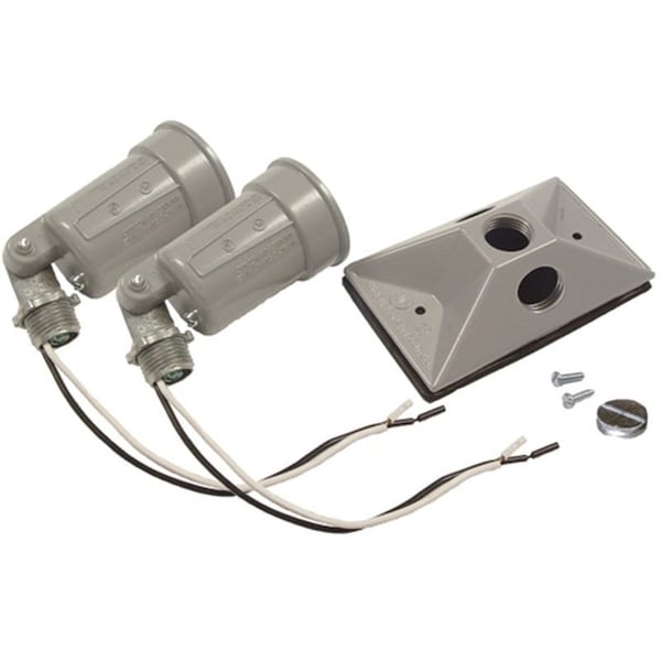 Hubbell Lamp Holder, 120 V, 75 to 150 W, Gray 5621-5 - main