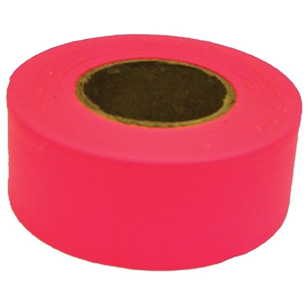 C.H. Hanson Flagging Tape, 150 ft L, 1316 in W, Fluorescent Pink, PVC 17003 - main