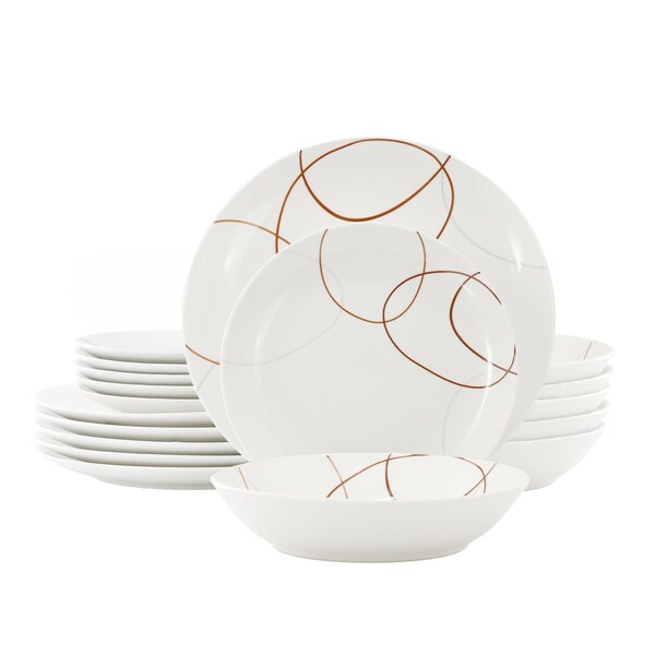 Elama Sydney 18 Piece Porcelain Dinnerware Set, Service for 6 750123744M - main