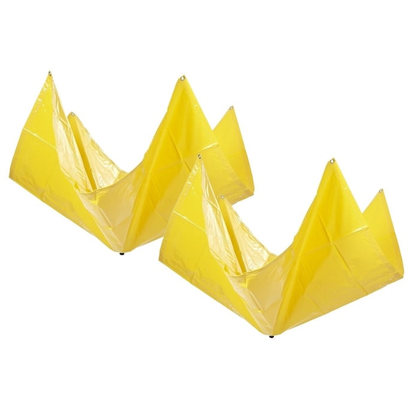 Mytee Products 5ft x 5ft Drain Tarp - Roof Ceiling Leak Drip Diverter Tarp Heavy Duty - Yellow, 2PK DD5-5x2 - main
