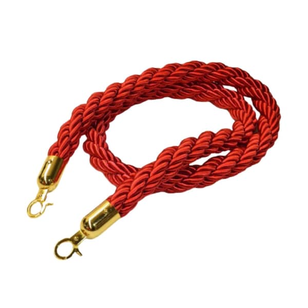 Pittman Braided Red Rope, 5', Gold Finish Clip 741599 - main