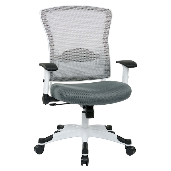 Space Seating Pulsar White Frame Managers Chair, Grey 317W-W1C1F2W-2M - main