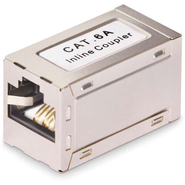 Startech.Com SHIELDED RJ45 COUPLER, INLINE CAT6A COUPLER, FEMALE TO FEMALE (F/F) T568B PINOUT IN-CAT6A-COUPLER-S1 - main