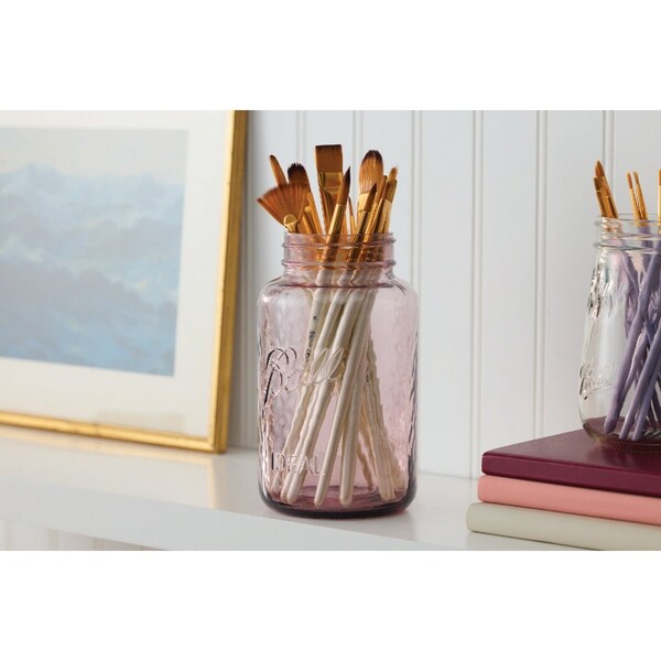 Ball 32 Oz. Quart Regular Mouth Vintage Pink Jar, 4-Count 2166214 - main