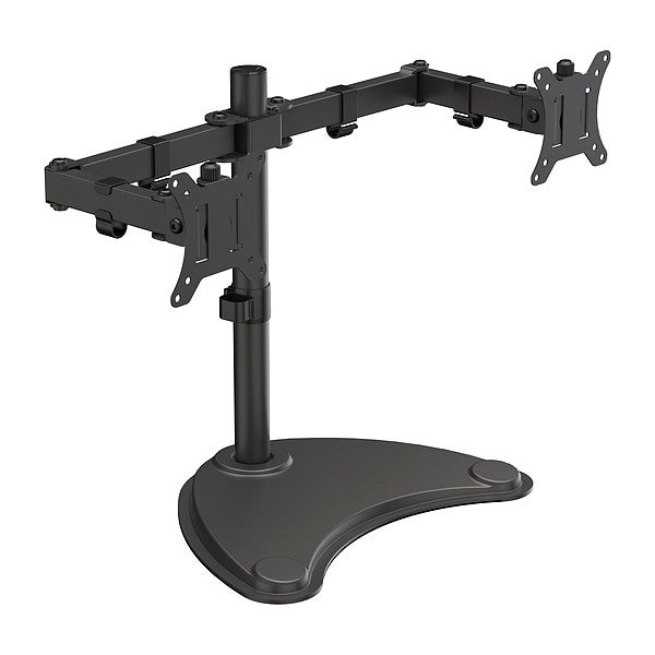 Ks Dual Monitor Stand, Black, 18 lb Cap. KS-27DMS - main