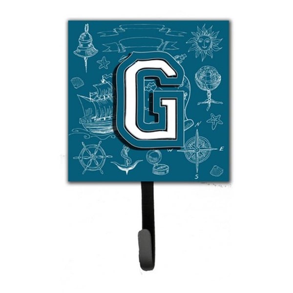 Carolines Treasures Letter G Sea Doodles Initial Alphabet Leash and Key Holder CJ2014-GSH4 - main