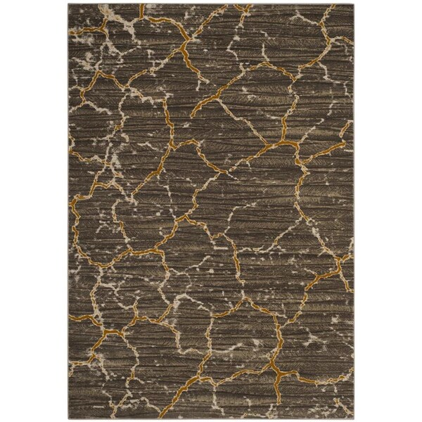 Safavieh Porcello Small Rectangle RugsDark Grey & Yellow 3 x 5 ft. PRL7738C-3 - main