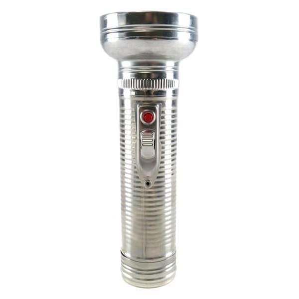 Hoffman Retro Chrome Metal Vintage Flashlight with Superbright LED Light 18495 - main