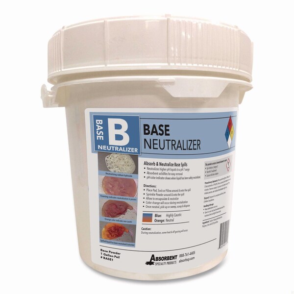 Quick Dam Base Neutralizer, 0.02 to 9.5 L per 2 lbs of Powder, 1 gal Pail BASE1 - main