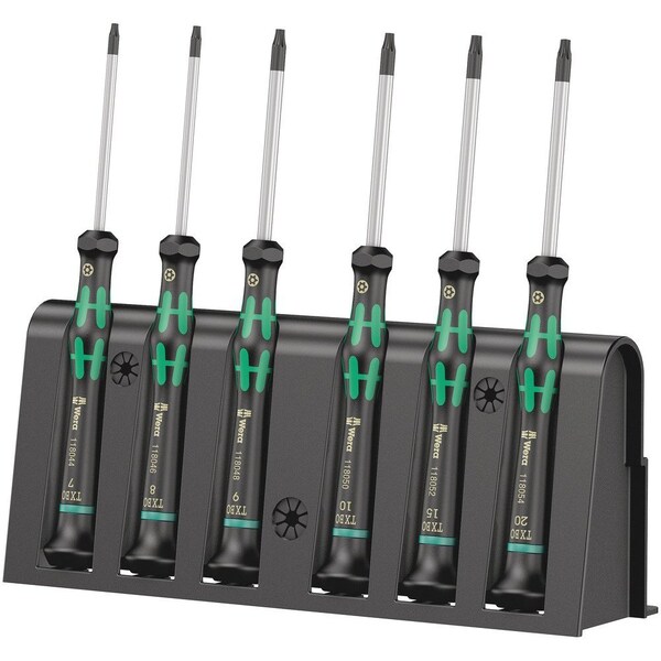 Wera 2067/6 TORX BO Screwdriver set and rack for electronic applications, 6 pieces 5118154001 - main