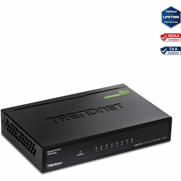 Trendnet 8-PORT GIGABIT GREENNET SWITCH /W METAL CASE TEG-S82G - main