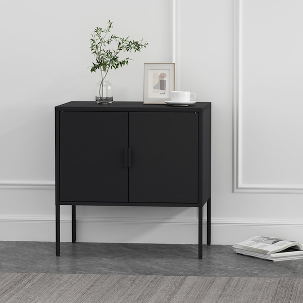 Manhattan Comfort Ava 23.6in Accent Cabinet in Black AF005-BK - main