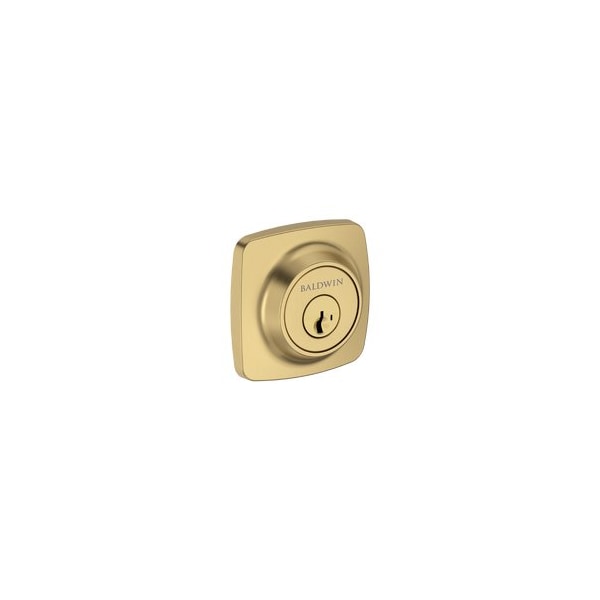 Baldwin Residential Deadbolts Single Cylinder Reversible Lifetime Satin Brass SCSSD044SMC - main