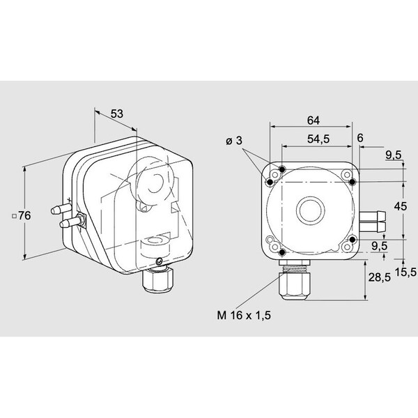 Honeywell Kromschroder 10K-3 Air Pressure Switch KS84444807 - main