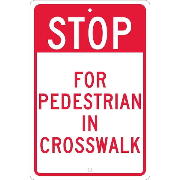 Nmc Stop For Pedestrian In Crosswalk Sign TM167K - main