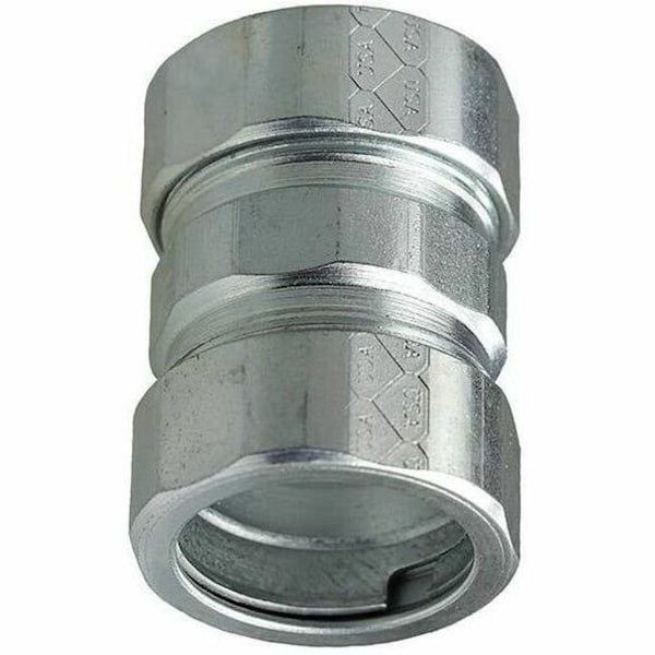 Dottie Conduit Fitting Coupling, 1 in, Threadless, Steel, Zinc Plated NTC100 - main