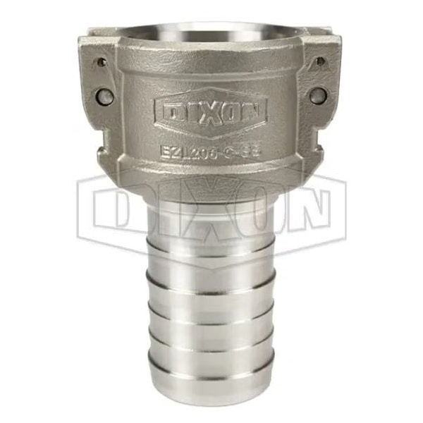 Dixon King Crimp EZLink Type-C Armless Cam and Groove Coupler with Buna-N Gasket/Gasket Seal, 316 SS EZL200-C-SS - main