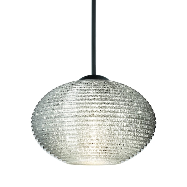 Besa Lighting Besa Lasso Pendant, Glitter, Black Finish, 1x 50W MAX GY6.35 Base 1XT-5612GL-BK - main