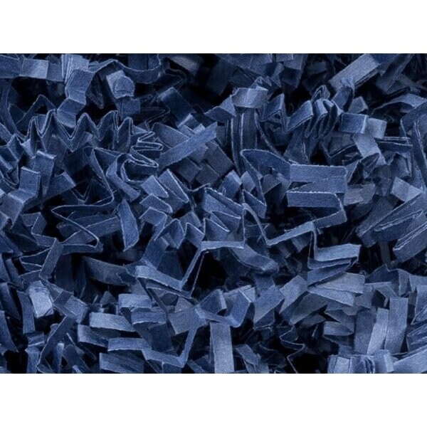 Nashville Wraps Navy Blue Crinkle Cut Shredded Paper, 8 oz Bag ZF08NB - main