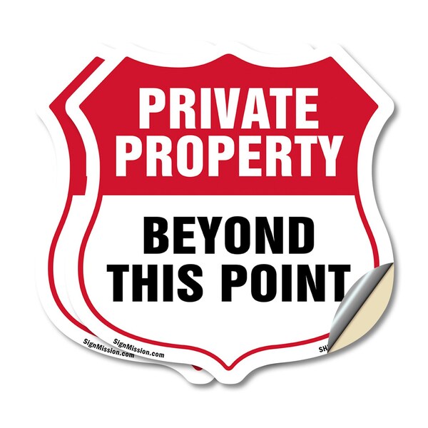 Signmission Private Property Shield Sign Private Pro, 18 inch X 18 inch, Vinyl Decal, 2PK SHI-D-2PACK-18-444 - main