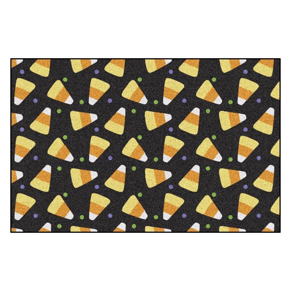 Fanmats 30 in. W X 20 in. L Multi-Color Candy Corn Nylon Door Mat 46603 - main