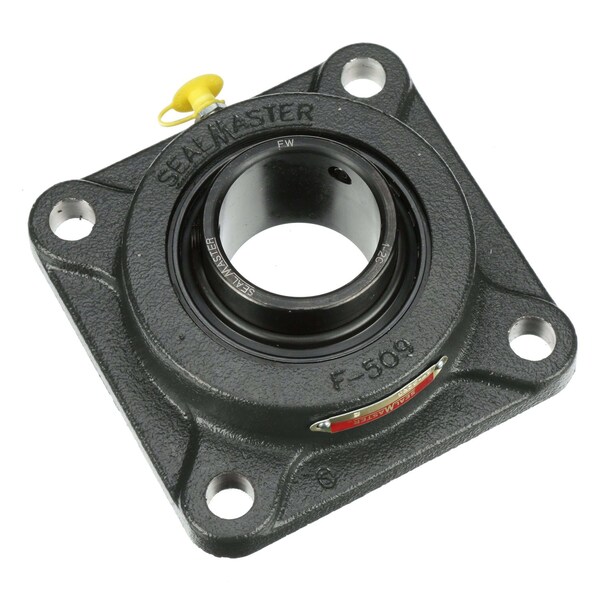 Sealmaster Mounted Cast Iron Four Bolt Flange Ball Bearing - 52100 Bearing Steel, Black Oxided - Setscrew Lock SF-32RC - main