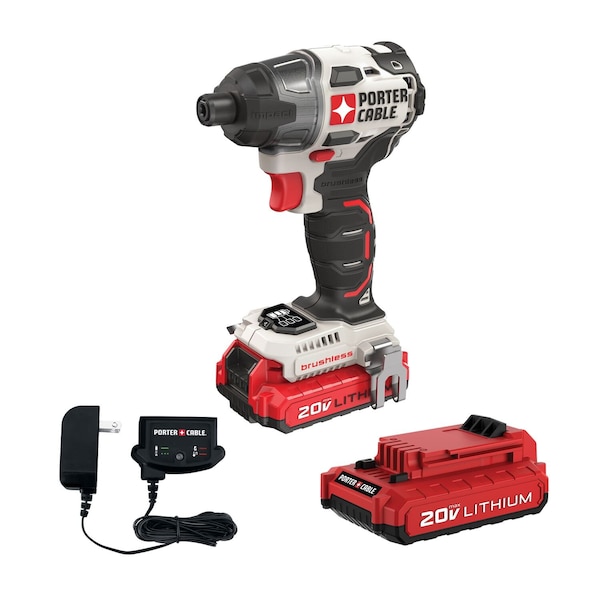 PORTER CABLE 20V MAX* Brushless Cordless Impact Driver (PCCK647LB