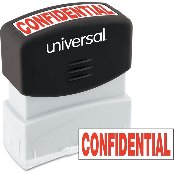 Universal Message Stamp, CONFIDENTIAL, Pre-Inked/Re-Inkable, Red UNV10046*** - main