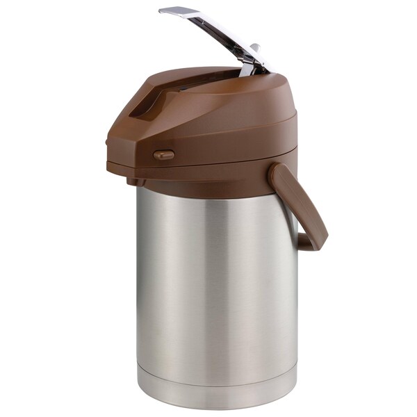 Service Ideas Color Me SVAC, Vacuum Insulated Airpot, Stainless Vacuum, 2.2 Liter, Brushed CTAL22BR - main